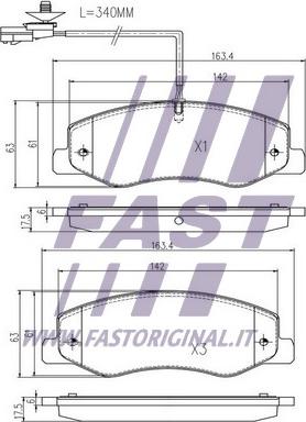 Fast FT29537 - Гальмівні колодки, дискові гальма autozip.com.ua