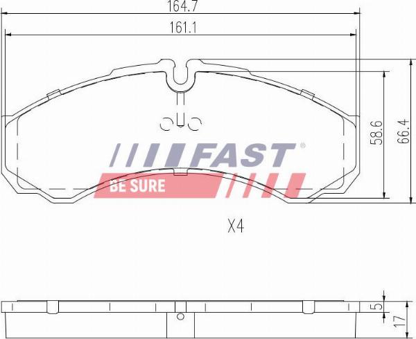 Fast FT29091 - Гальмівні колодки, дискові гальма autozip.com.ua