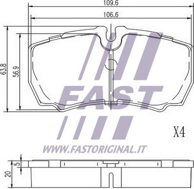 Fast FT29092HD - Гальмівні колодки, дискові гальма autozip.com.ua