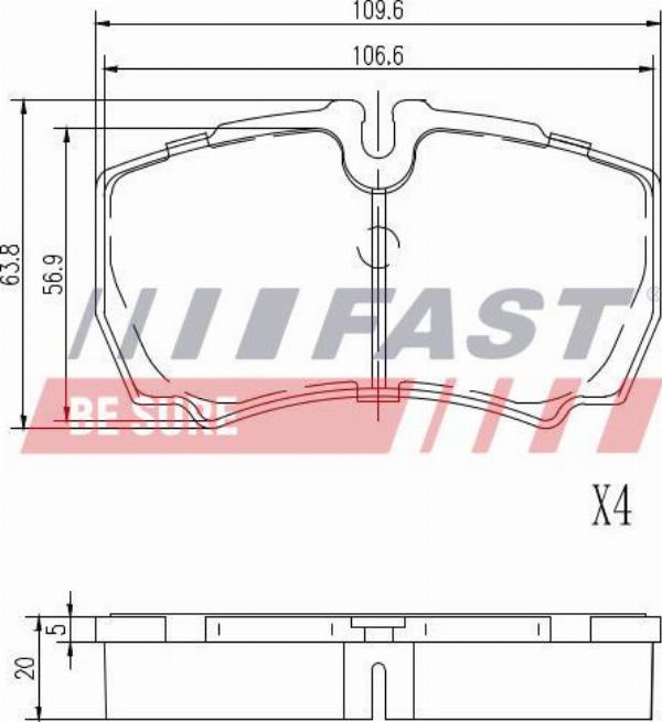 Fast FT29092 - Гальмівні колодки, дискові гальма autozip.com.ua