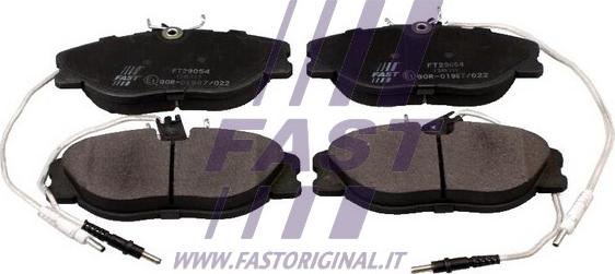 Fast FT29054 - Гальмівнi колодки диск. Fiat Scudo 94-02 з датч. autozip.com.ua