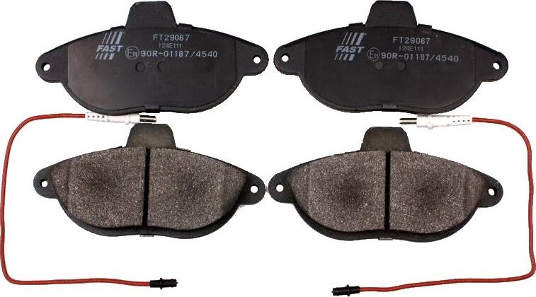 Fast FT29067 - Гальмівні колодки, дискові гальма autozip.com.ua