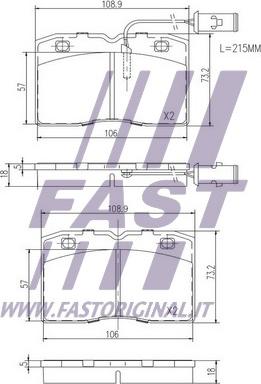 Fast FT29009 - Гальмівні колодки, дискові гальма autozip.com.ua