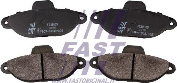 Fast FT29005 - Гальмівні колодки, дискові гальма autozip.com.ua