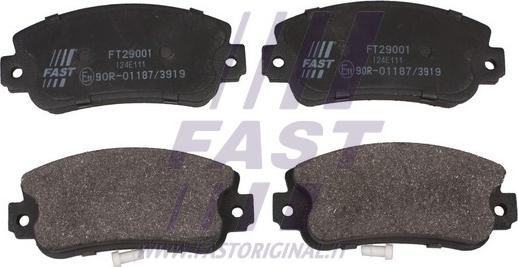 Fast FT29001 - Гальмівні колодки, дискові гальма autozip.com.ua