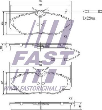 Fast FT29007HD - Гальмівні колодки, дискові гальма autozip.com.ua