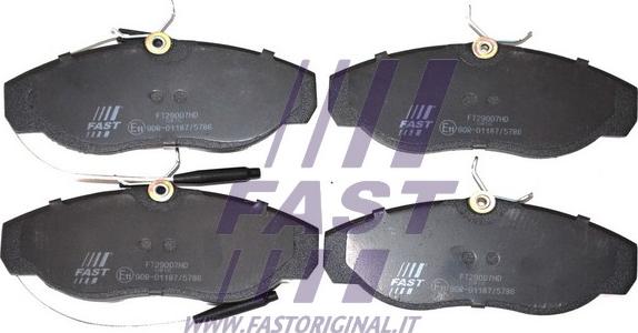 Fast FT29007HD - Колодки гальмівні дискові  передні  FIAT Ducato 94-02. PEUGEOT Boxer 94-02. CITROEN Jumper 02-06. Jumper 94-02 autozip.com.ua