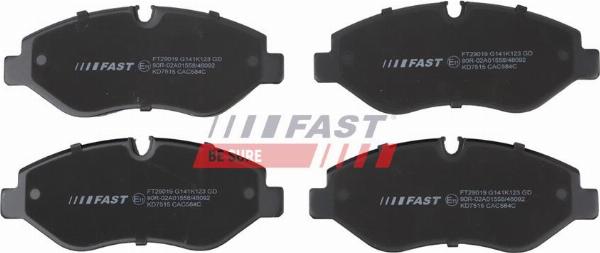 Fast FT29019 - Гальмівні колодки, дискові гальма autozip.com.ua