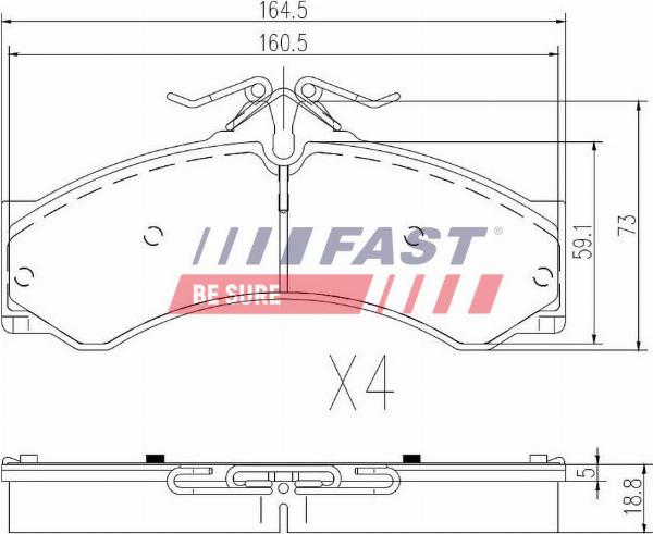 Fast FT29015 - Гальмівні колодки, дискові гальма autozip.com.ua