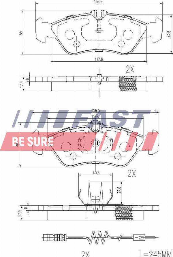 Fast FT29018 - Гальмівні колодки, дискові гальма autozip.com.ua