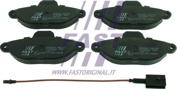 Fast FT29084 - Гальмівні колодки, дискові гальма autozip.com.ua