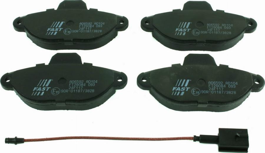 Fast FT29084 - Гальмівні колодки, дискові гальма autozip.com.ua