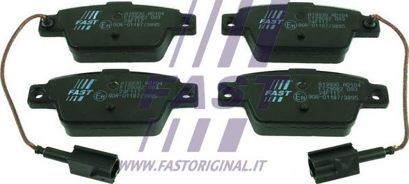 Fast FT29082 - Гальмівні колодки, дискові гальма autozip.com.ua