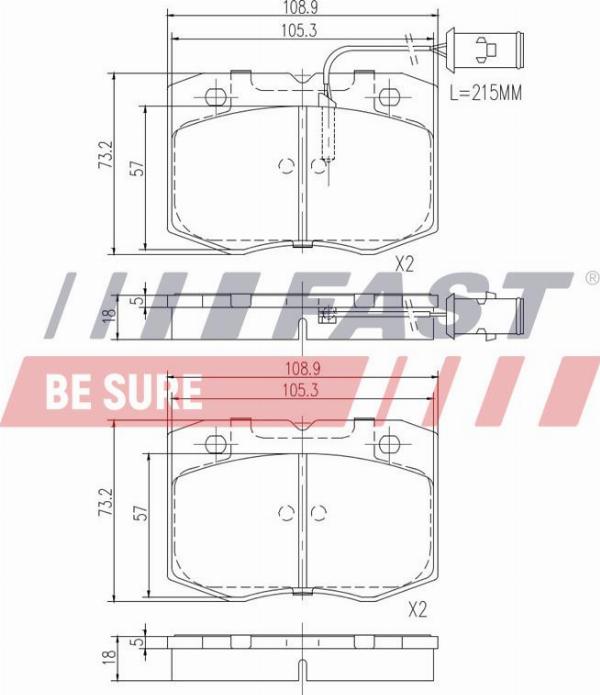 Fast FT29079 - Гальмівні колодки, дискові гальма autozip.com.ua