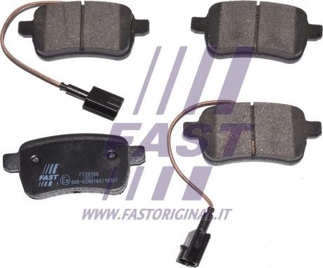 Fast FT29168 - Гальмівні колодки, дискові гальма autozip.com.ua