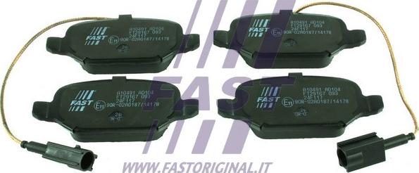 Fast FT29167 - Гальмівні колодки, дискові гальма autozip.com.ua