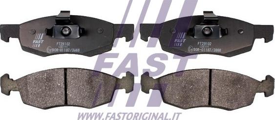 Fast FT29102 - Гальмівні колодки, дискові гальма autozip.com.ua