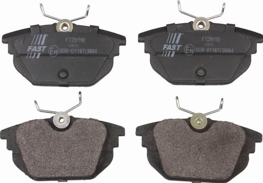 Fast FT29110 - Гальмівні колодки, дискові гальма autozip.com.ua