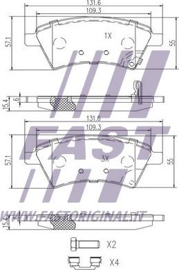 Fast FT29139 - Гальмівні колодки, дискові гальма autozip.com.ua