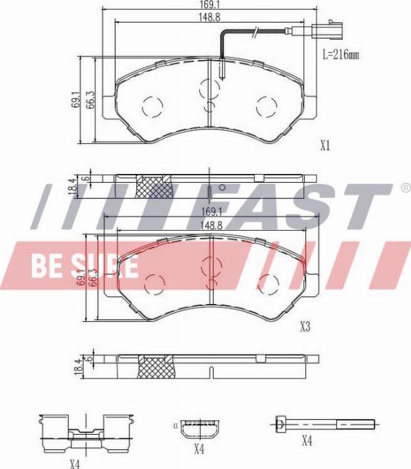 Fast FT29132HD - Гальмівні колодки, дискові гальма autozip.com.ua