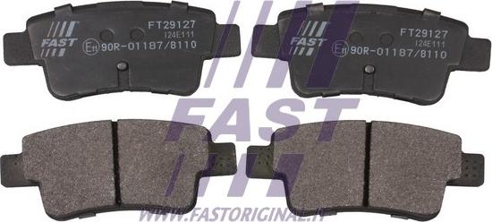Fast FT29127 - Гальмівні колодки, дискові гальма autozip.com.ua