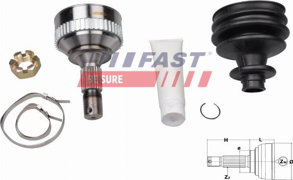 Fast FT25088K - Шарнірний комплект, ШРУС, приводний вал autozip.com.ua