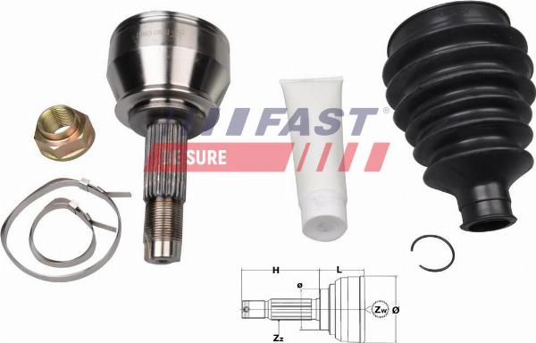 Fast FT25072K - Шарнір, ШРУС, приводний вал autozip.com.ua