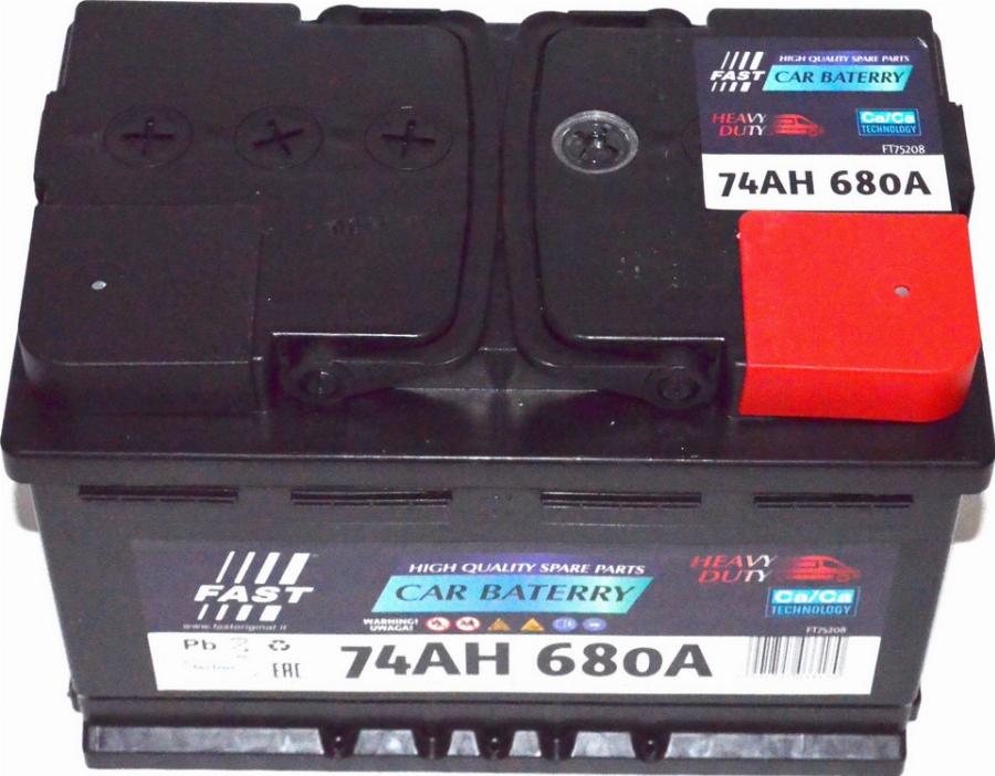 Fast FT75208 - Стартерна акумуляторна батарея, АКБ autozip.com.ua