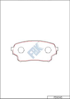 FBK FD9045 - Гальмівні колодки, дискові гальма autozip.com.ua