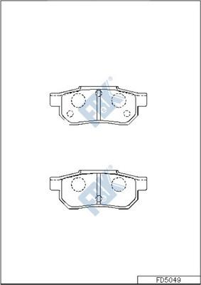 FBK FD5049 - Гальмівні колодки, дискові гальма autozip.com.ua