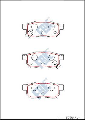 FBK FD5044M - Гальмівні колодки, дискові гальма autozip.com.ua