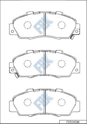 FBK FD5060M - Гальмівні колодки, дискові гальма autozip.com.ua