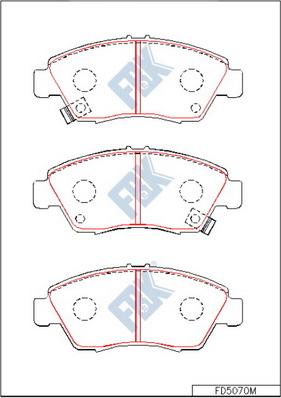 FBK FD5070M - Гальмівні колодки, дискові гальма autozip.com.ua