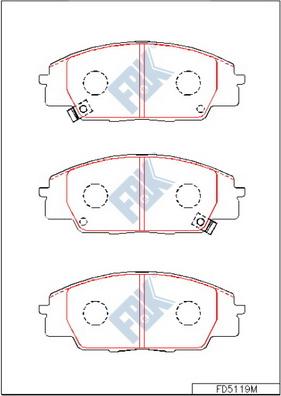 FBK FD5119M - Гальмівні колодки, дискові гальма autozip.com.ua