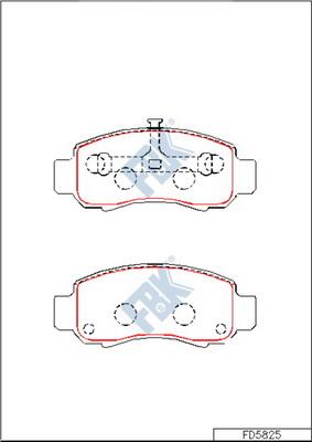 FBK FD5825 - Гальмівні колодки, дискові гальма autozip.com.ua