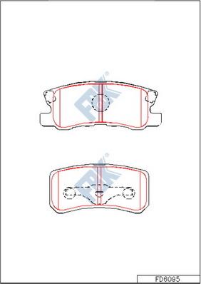 FBK FD6095 - Гальмівні колодки, дискові гальма autozip.com.ua
