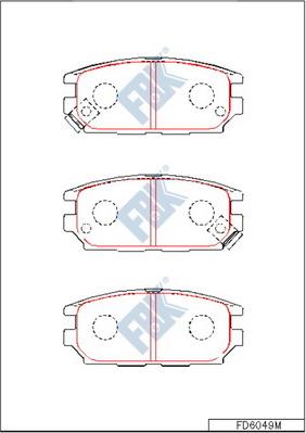 FBK FD6049M - Гальмівні колодки, дискові гальма autozip.com.ua
