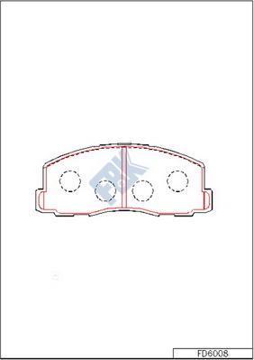 FBK FD6008 - Гальмівні колодки, дискові гальма autozip.com.ua