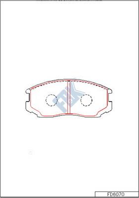 FBK FD6070 - Гальмівні колодки, дискові гальма autozip.com.ua