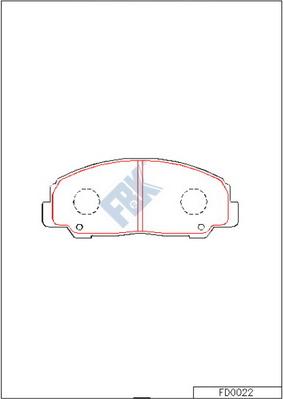FBK FD0022 - Гальмівні колодки, дискові гальма autozip.com.ua