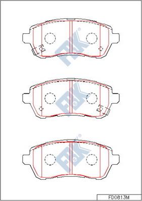 FBK FD0813M - Гальмівні колодки, дискові гальма autozip.com.ua