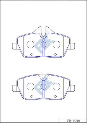 FBK FD14049 - Гальмівні колодки, дискові гальма autozip.com.ua