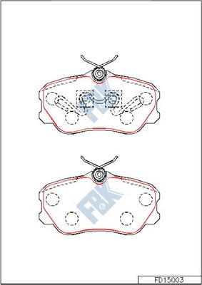 FBK FD15003 - Гальмівні колодки, дискові гальма autozip.com.ua