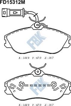 R Brake RB0873-206 - Гальмівні колодки, дискові гальма autozip.com.ua
