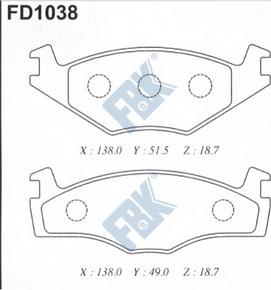 FBK FD1038 - Гальмівні колодки, дискові гальма autozip.com.ua