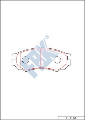 FBK FD1184 - Гальмівні колодки, дискові гальма autozip.com.ua
