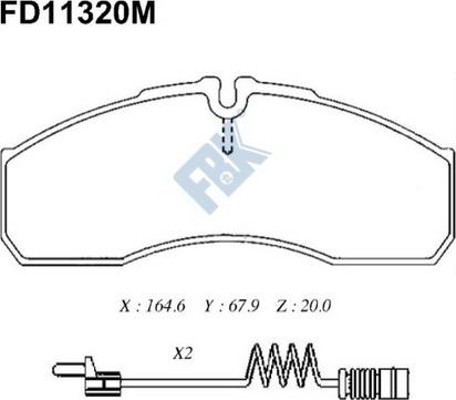 FBK FD11320M - Гальмівні колодки, дискові гальма autozip.com.ua