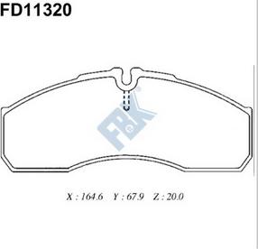 FBK FD11320 - Гальмівні колодки, дискові гальма autozip.com.ua