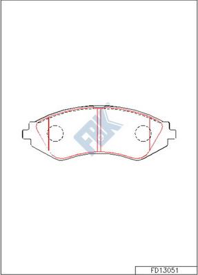 FBK FD13051 - Гальмівні колодки, дискові гальма autozip.com.ua
