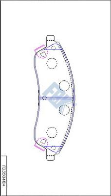 FBK FD35046M - Гальмівні колодки, дискові гальма autozip.com.ua